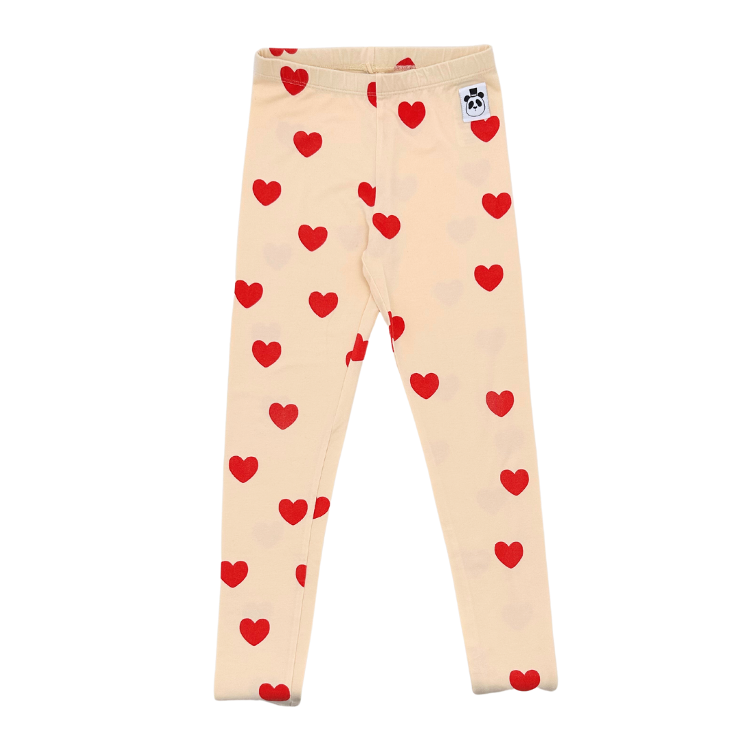 MINI RODINI - Legging coeurs rouges - 6 ans
