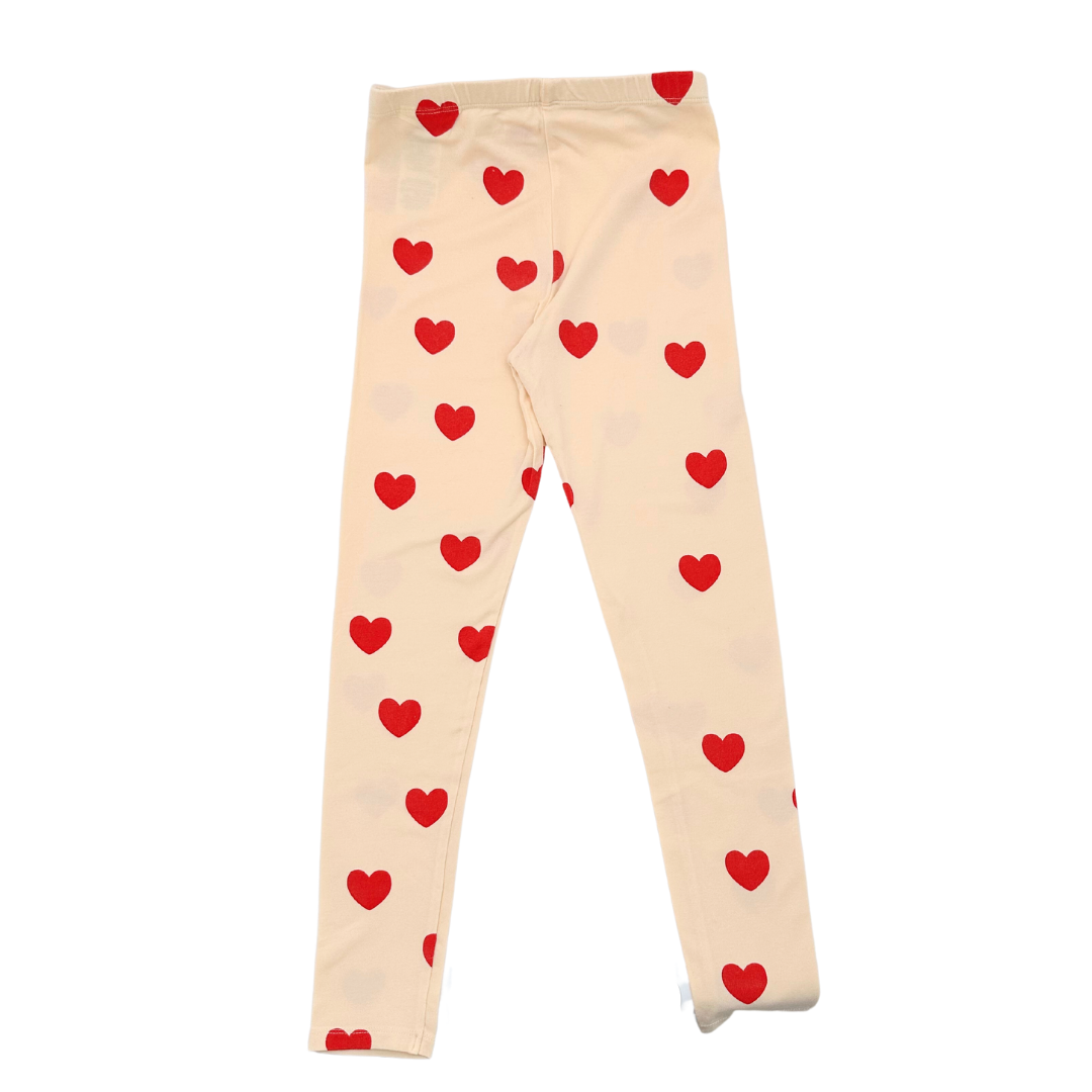 MINI RODINI - Legging coeurs rouges - 6 ans