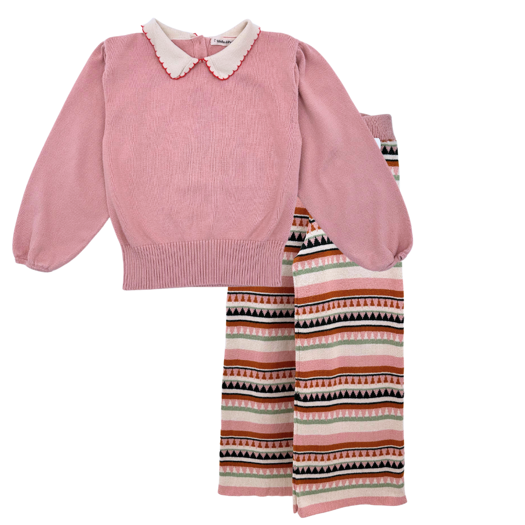 MISHA & PUFF - Pink top and pants set - 8 years