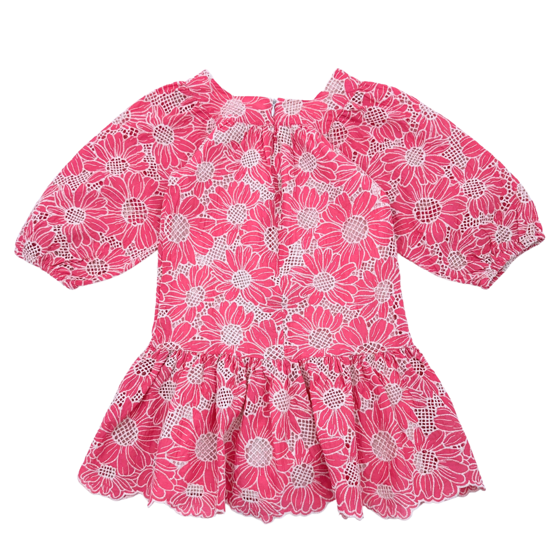 TARTINE ET CHOCOLAT - Pink floral dress - 8 years old