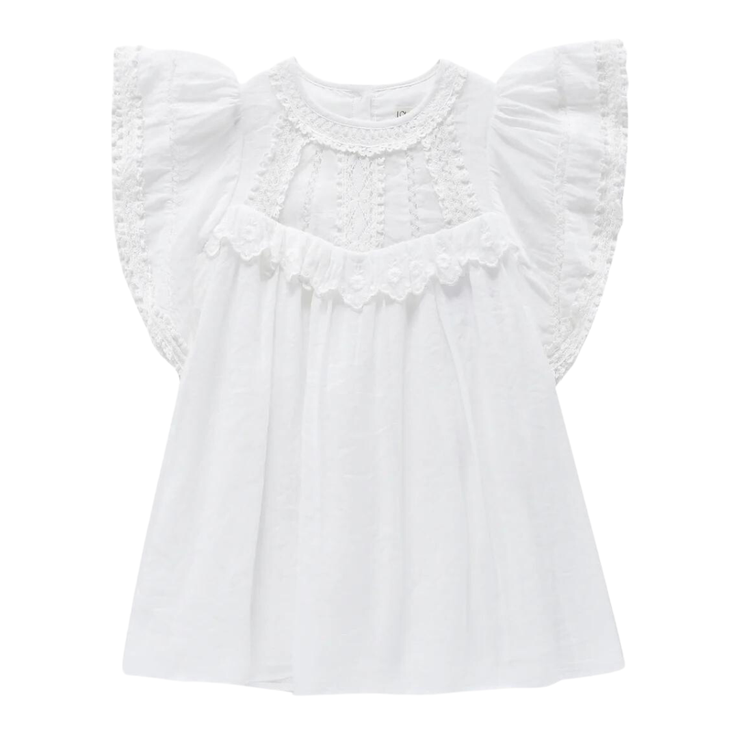 LOUISE MISHA - Robe avec col en dentelle - 8 ans