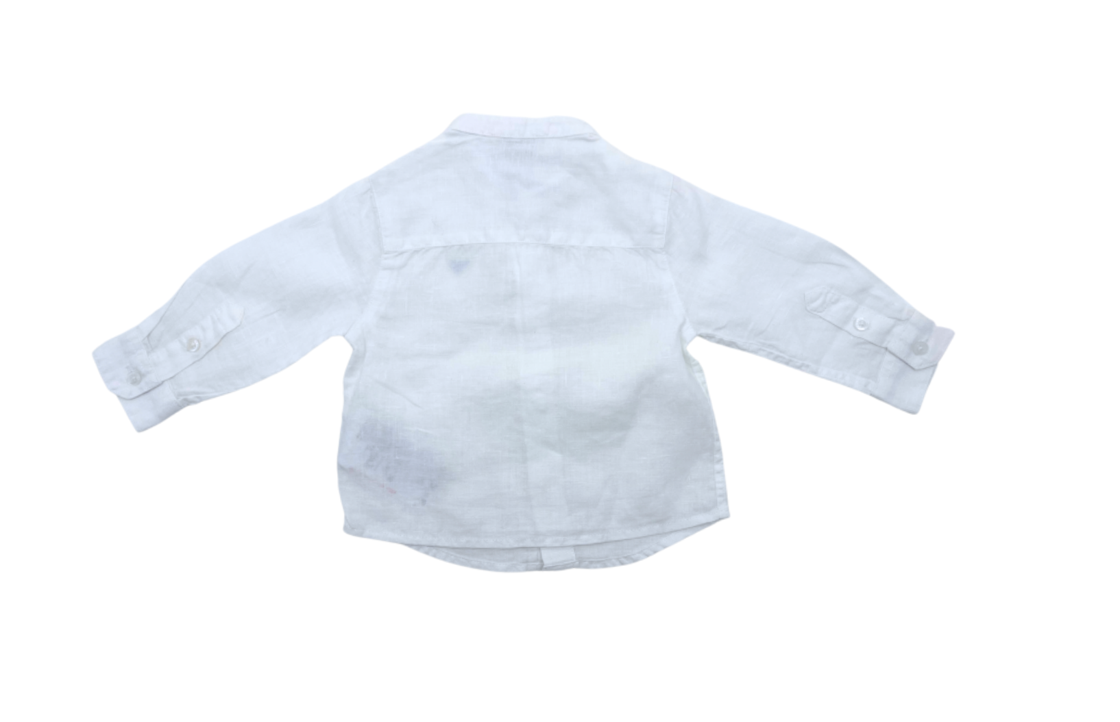 ARMANI - Chemise en lin col rond - 6 mois