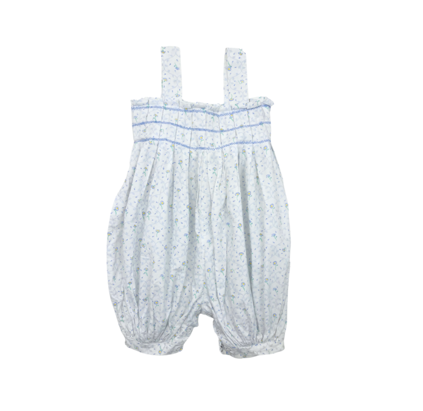 BABY DIOR - Floral pattern blouse and overalls set - 6 months