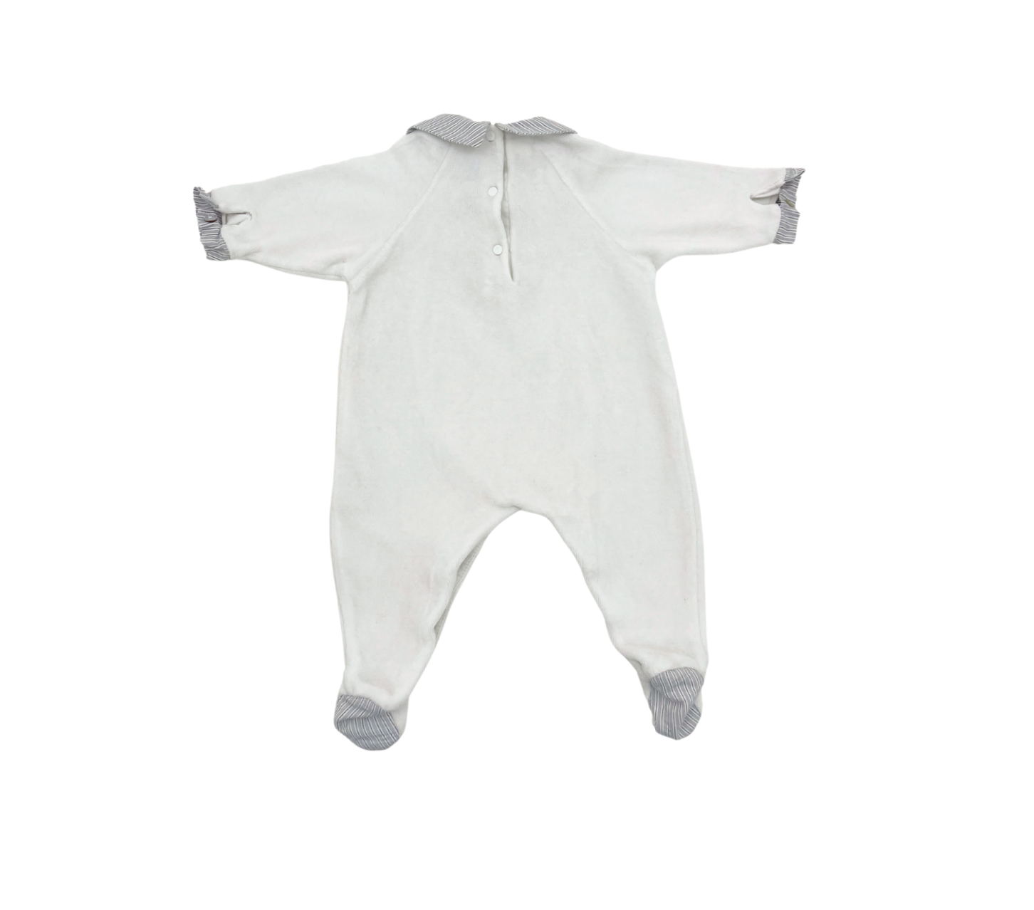 TARTINE ET CHOCOLAT - Pyjama velours blanc - 1 mois