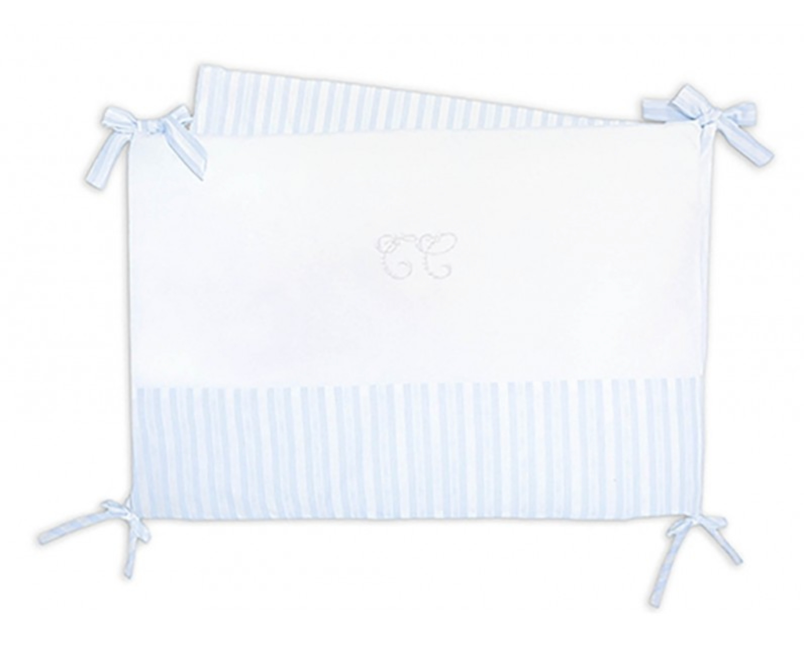 TARTINE ET CHOCOLAT - Tour de lit bleu et blanc - Taille unique