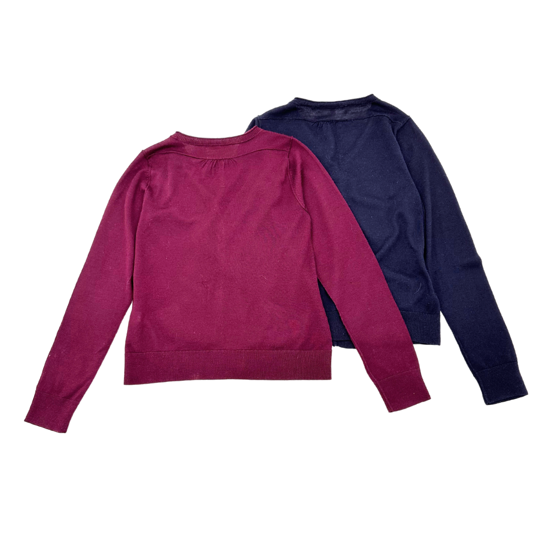 BONPOINT - Westenset in Blau und Burgunderrot - 12 Jahre