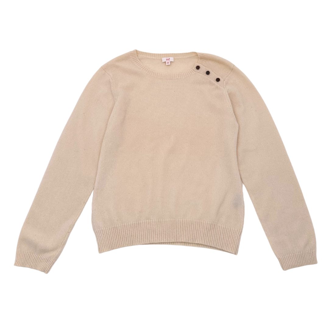 ZEF - Pull crème en cachemire - 10 ans