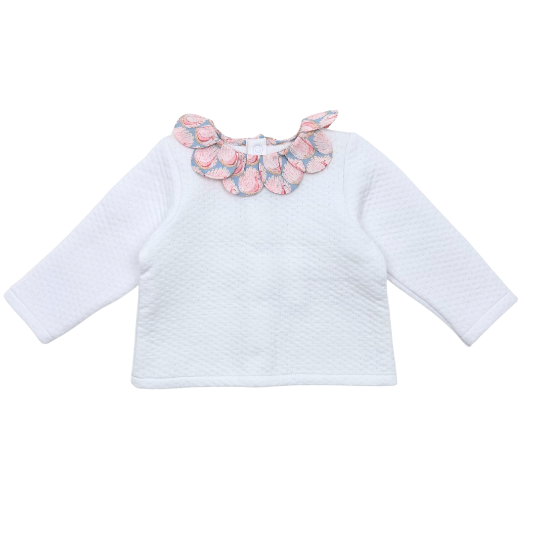 JACADI - Haut manches longues blanc - 12 mois