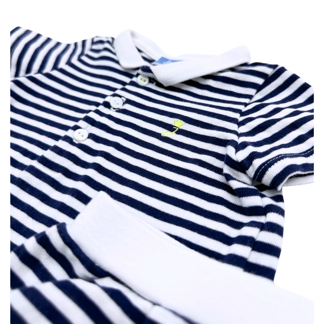 JACADI - Ensemble short et t-shirt à rayures - 3 mois