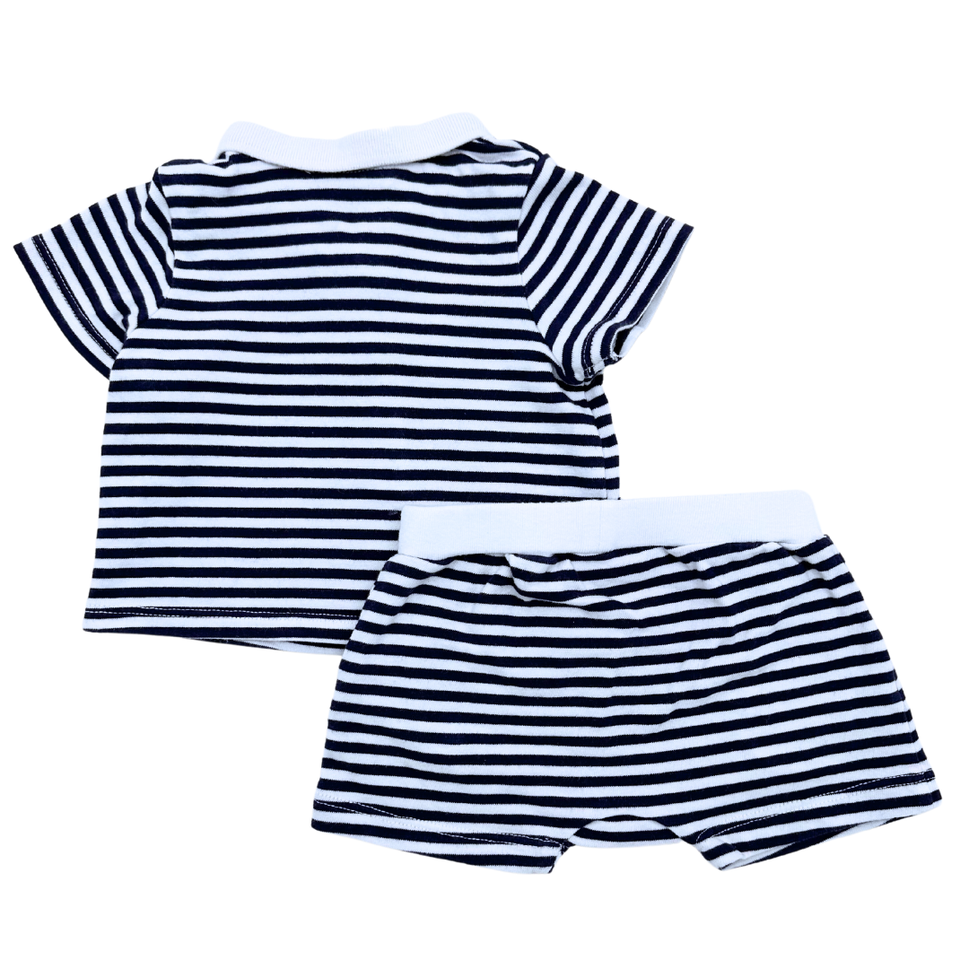 JACADI - Striped shorts and t-shirt set - 3 months