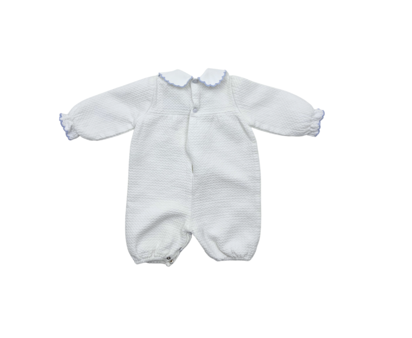 TARTINE ET CHOCOLAT - Combinaison blanche détails bleus - 1 mois