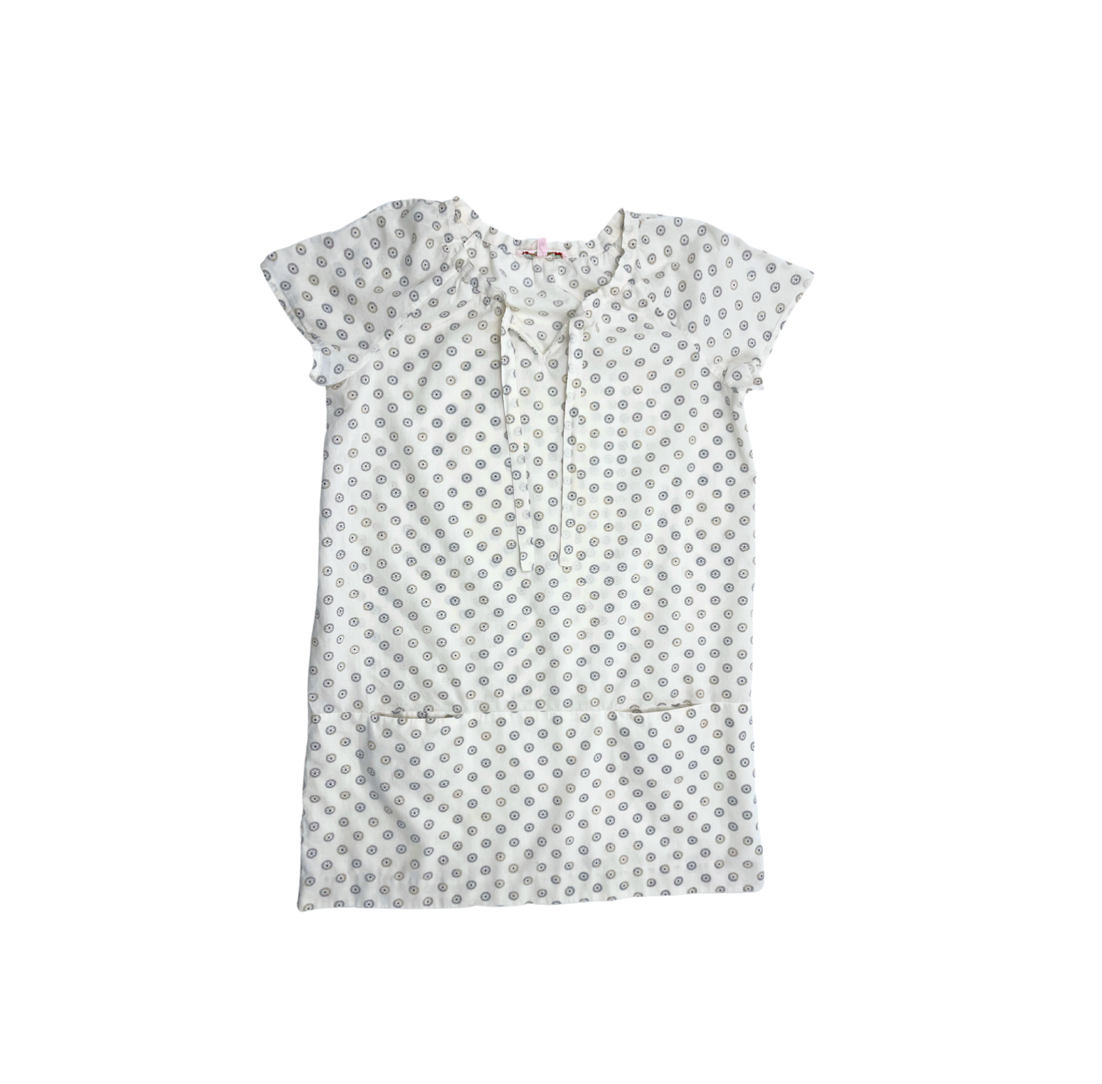 BONPOINT - Robe tunique blanche à motifs - 12 ans