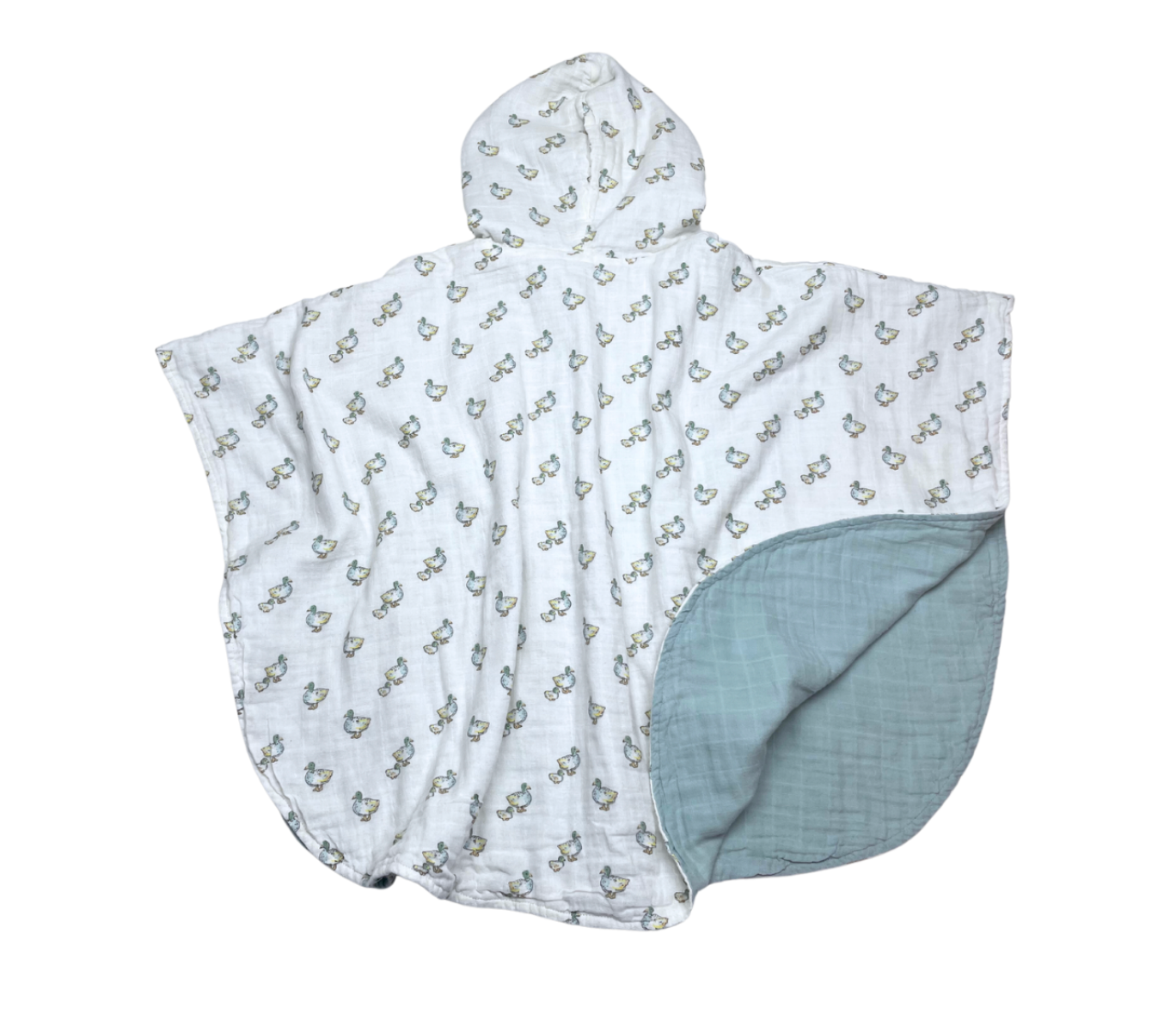 LITTLE YOU - Poncho mit Entenmuster - 2/4 Jahre