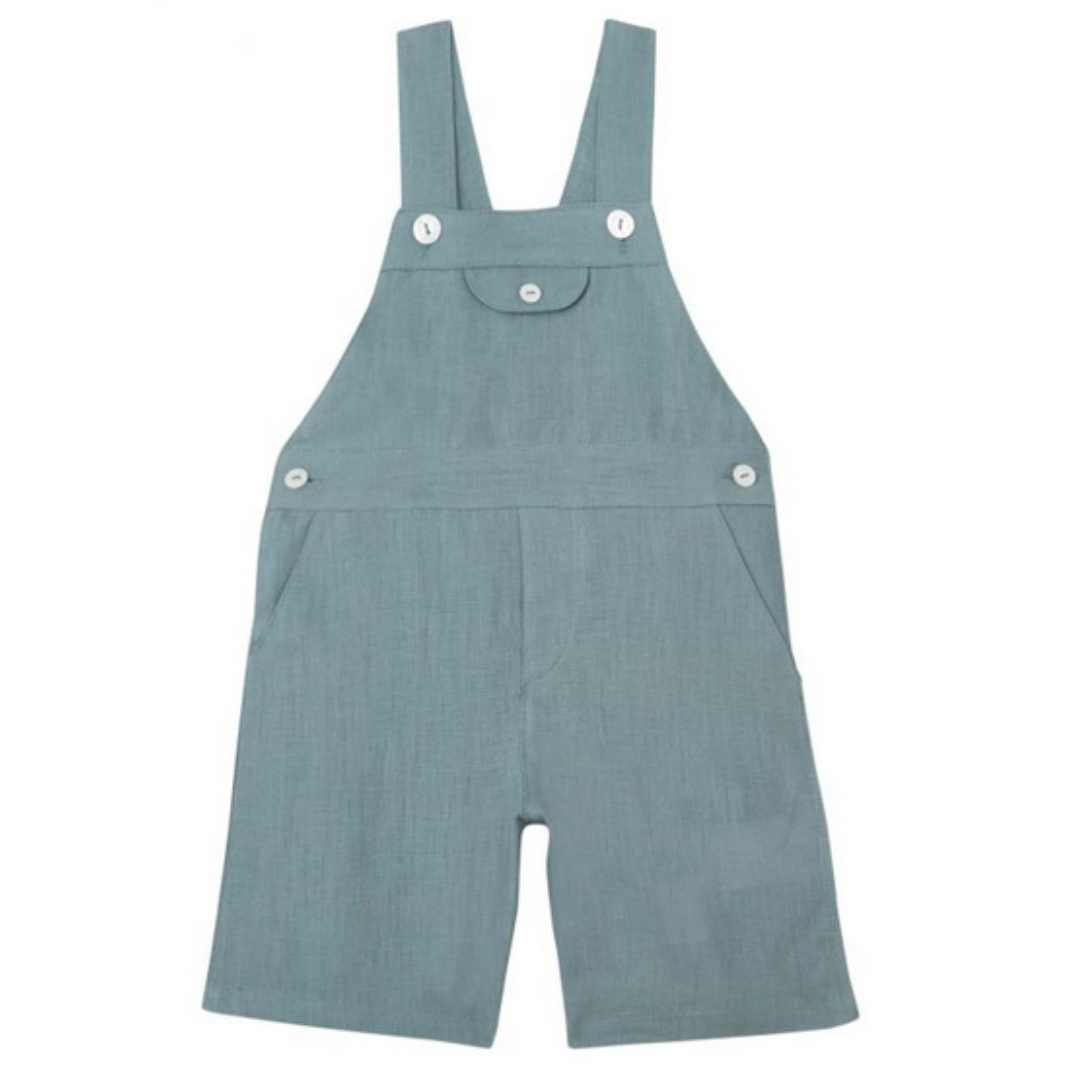TARTINE & CHOCOLAT - Grüner Leinenoverall - 12 Monate