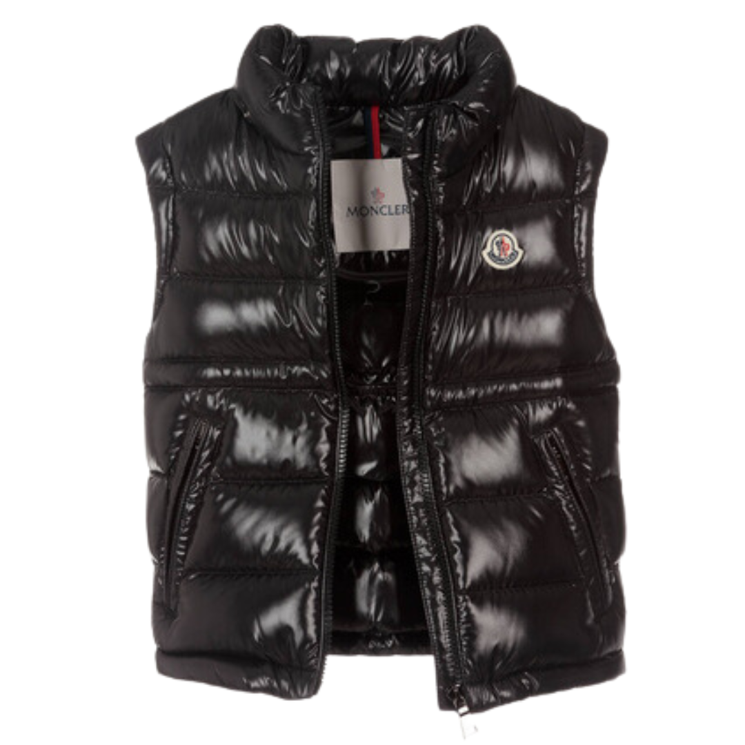 MONCLER - Doudoune sans manches bleu marine - 6 mois