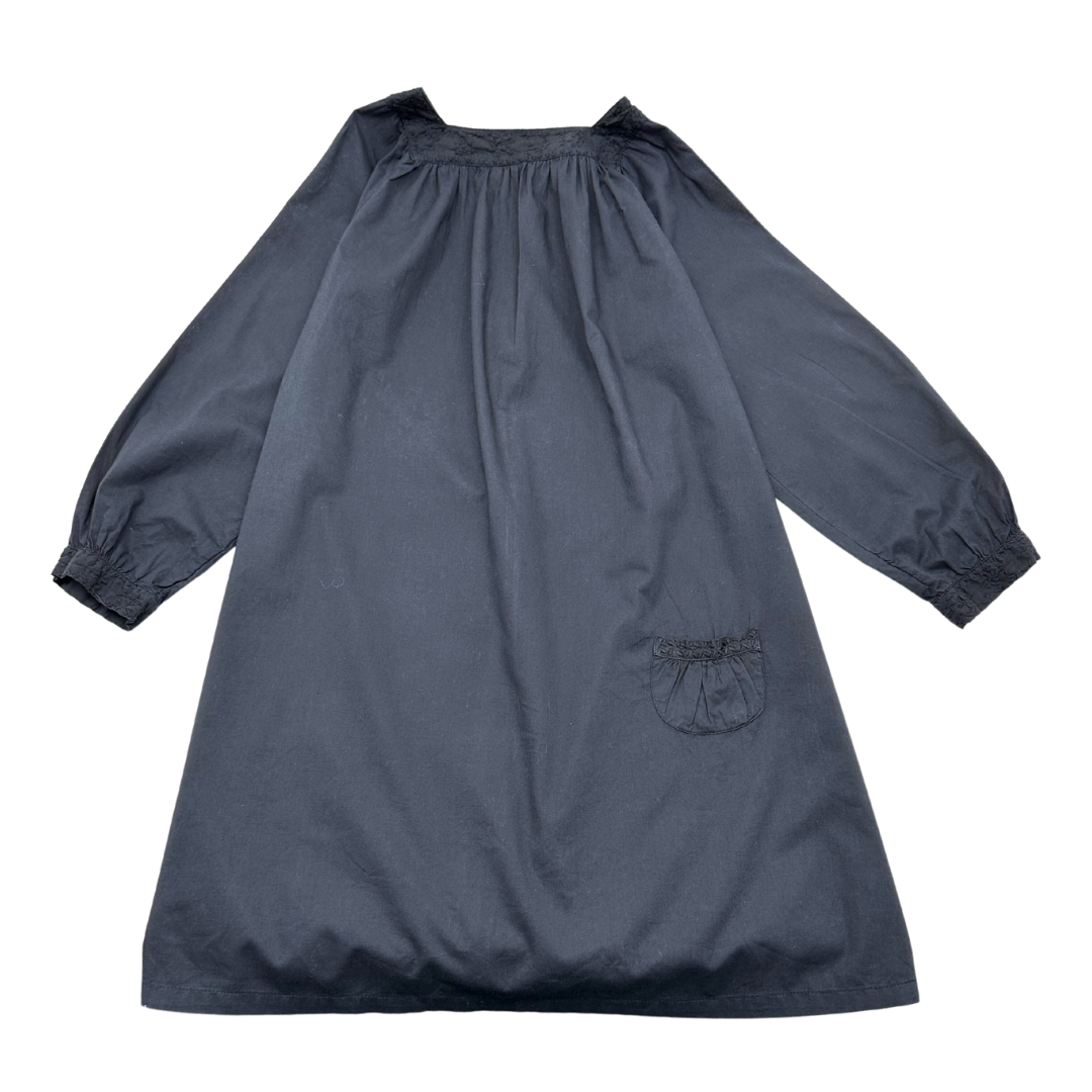 BONTON - Robe noire col brodé - 8 ans