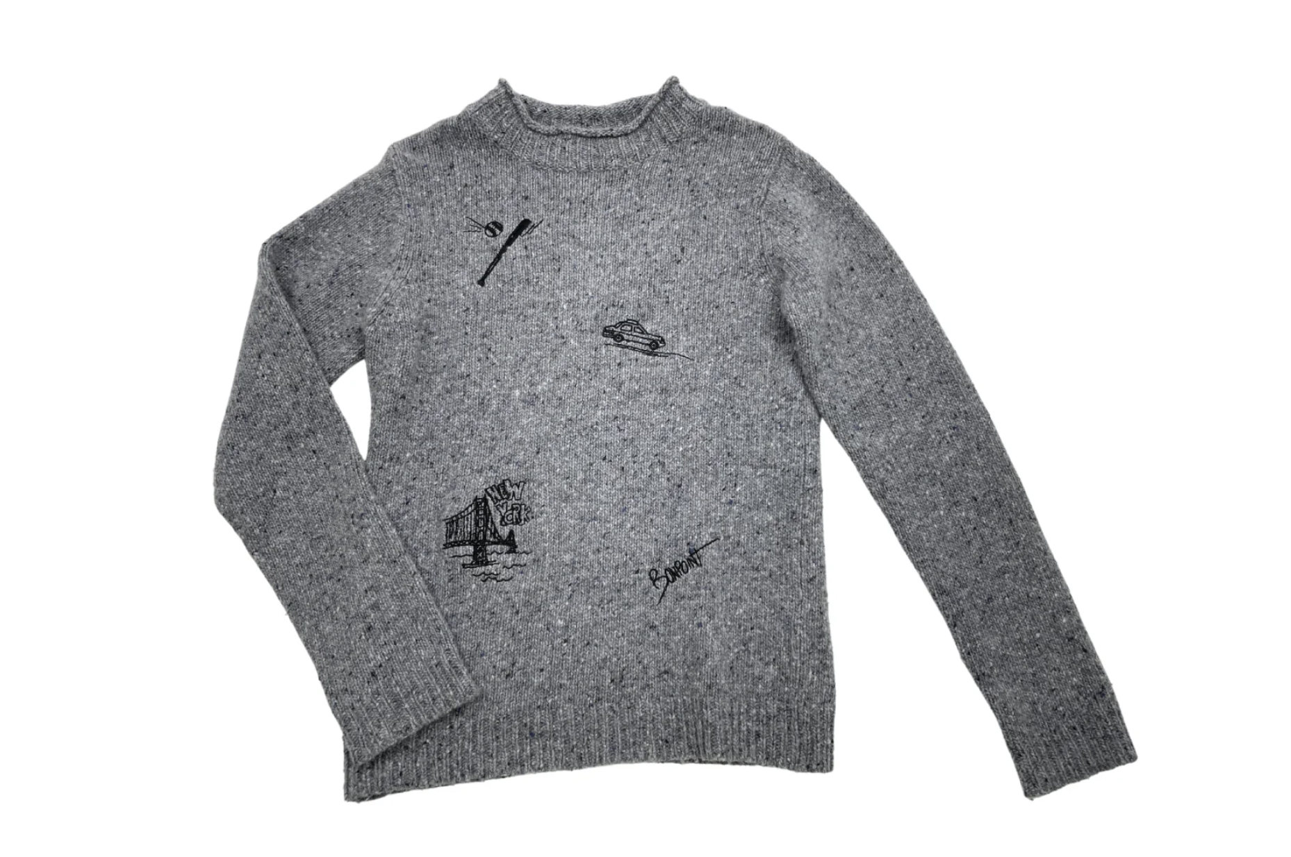 BONPOINT - Pull gris en laine - 4 ans