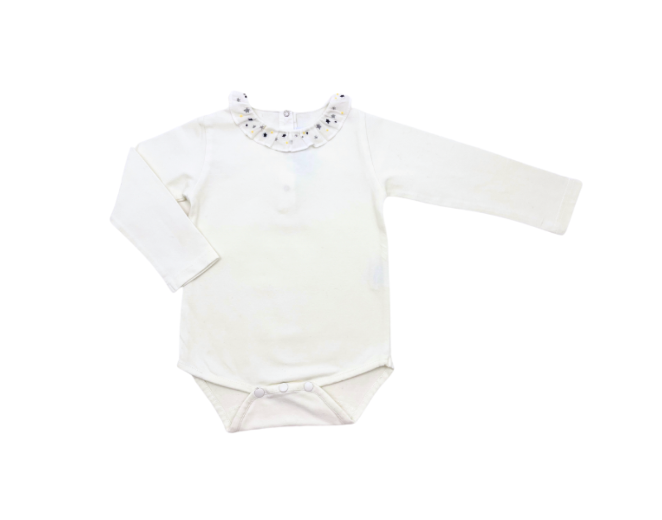 TARTINE ET CHOCOLAT - Body blanc détail col - 18 mois