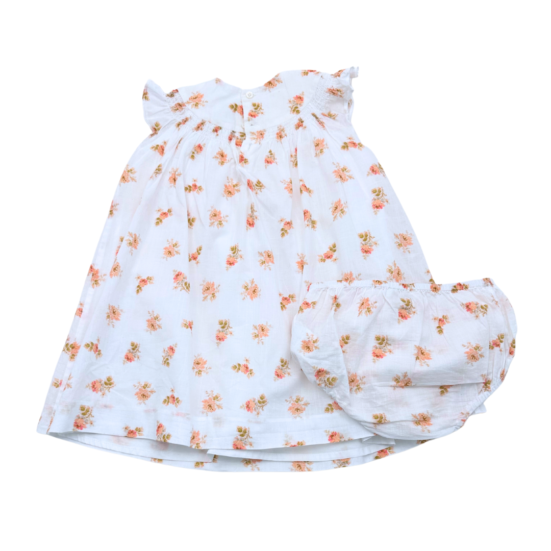 BONPOINT - Floral dress and bloomer set - 3 years