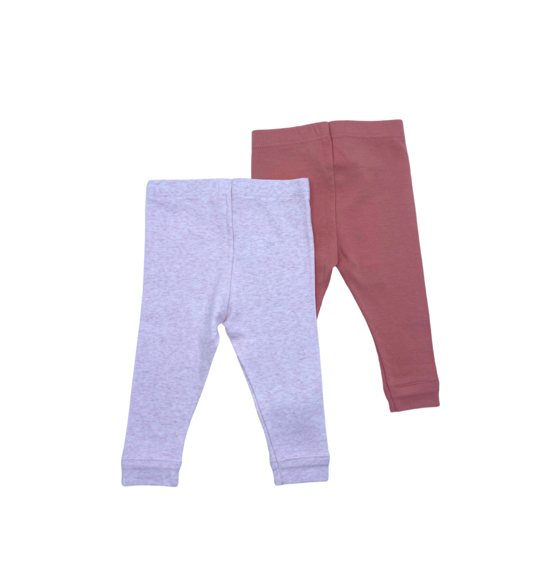 PETIT BATEAU - Pack of 2 pink leggings (new) - 6 months