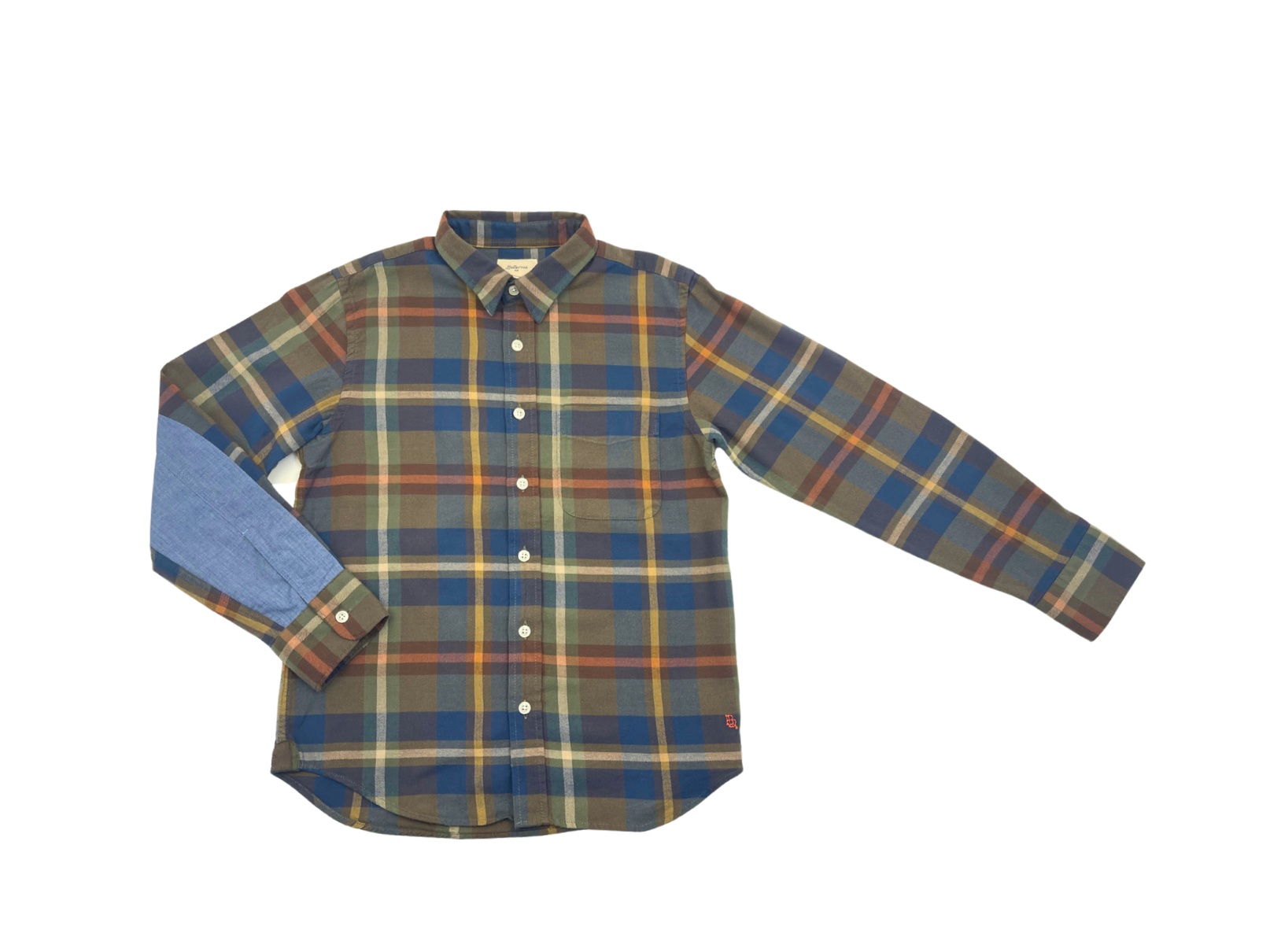 BELLEROSE - Chemise à carreaux kaki (neuve) - 12 ans