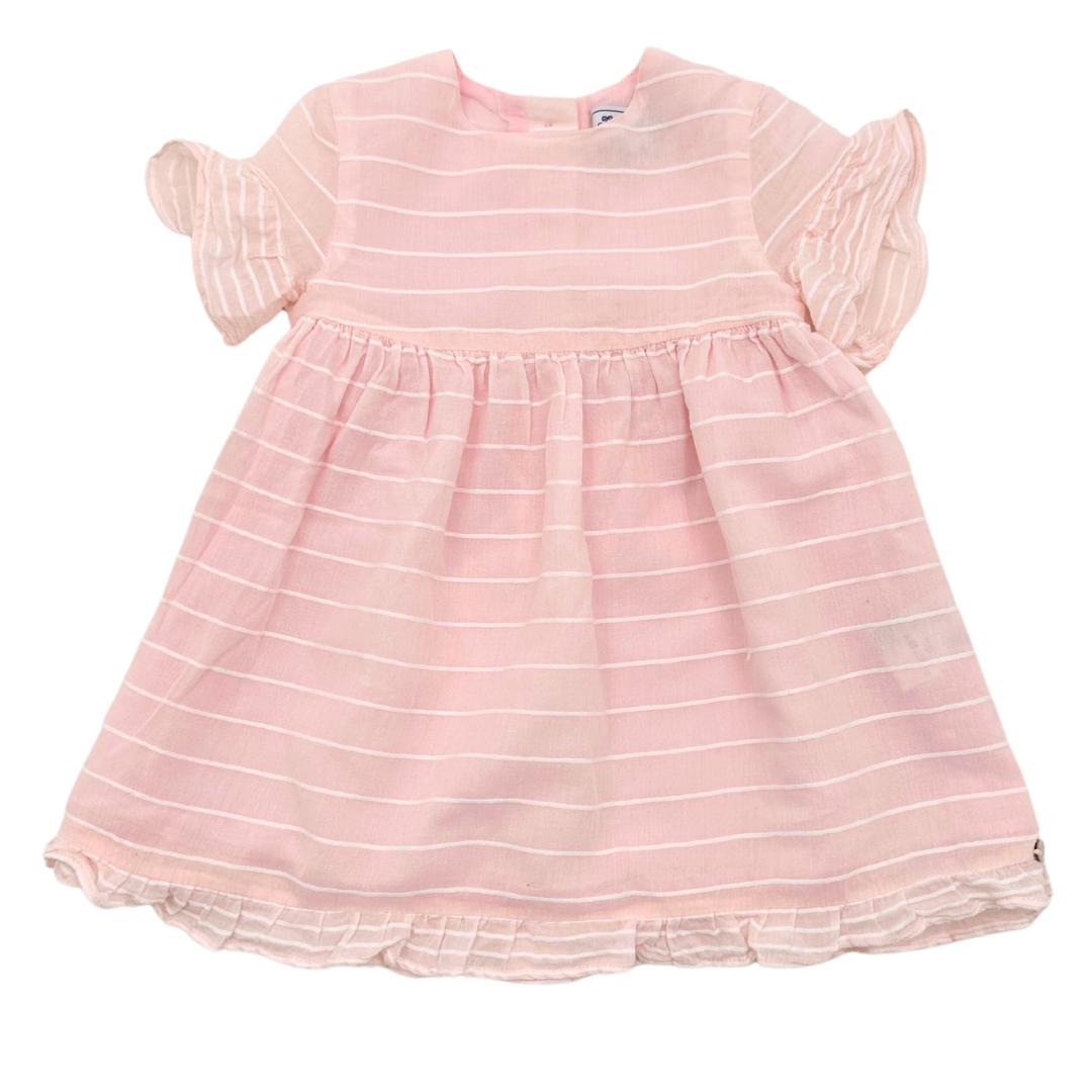 TARTINE & CHOCOLAT - Rosa gestreiftes Kleid - 18 Monate