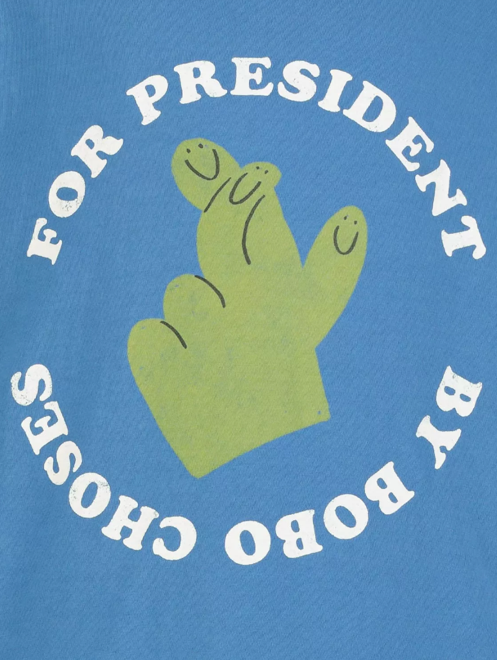 BOBO CHOSE S- “For president” blue t-shirt – 8/9 years