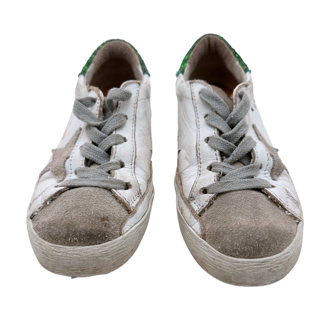 GOLDEN GOOSE - Weiße und grüne Sneaker - 30