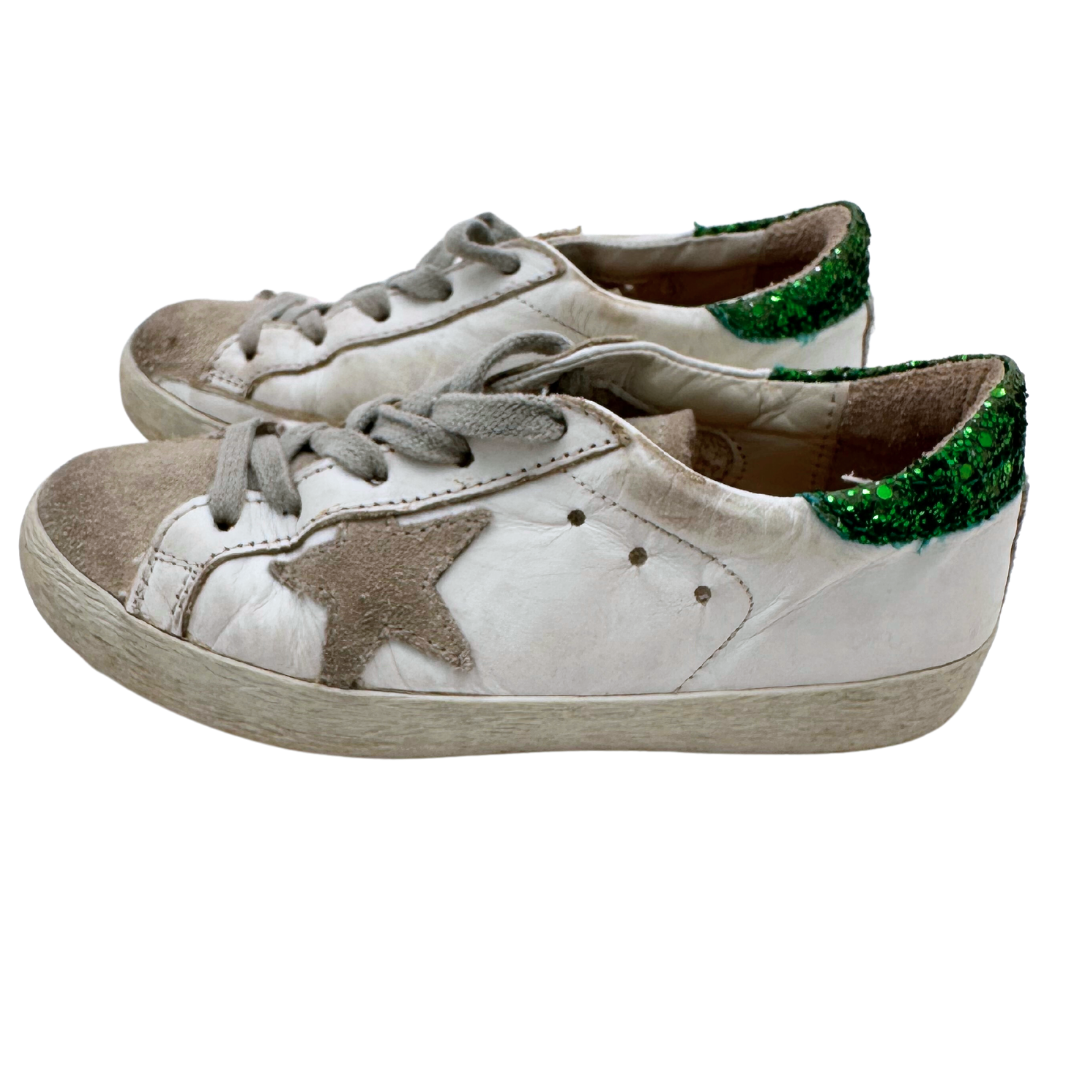 GOLDEN GOOSE - Weiße und grüne Sneaker - 30