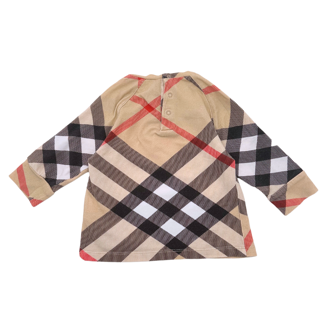 BURBERRY - Haut imprimé check Burberry - 6 mois