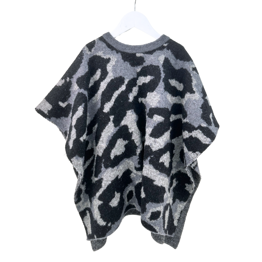 STELLA MCCARTNEY - Poncho noir et gris - 6 ans