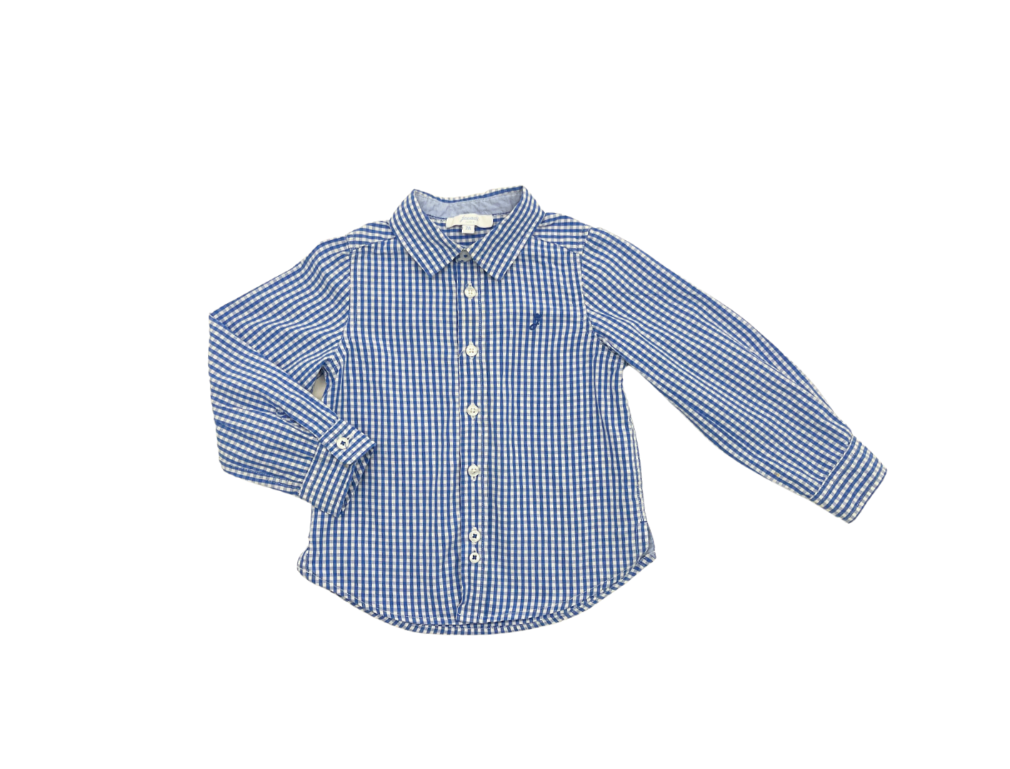 JACADI - Chemise à carreaux bleu - 2 ans