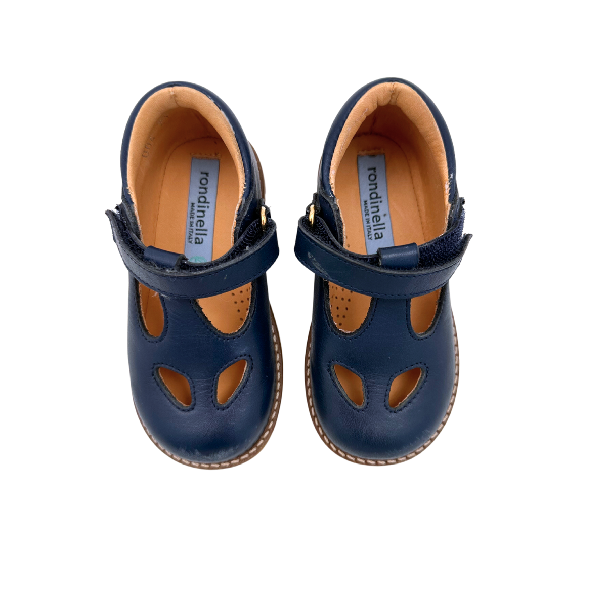 RONDINELLA - Babies à scratch bleu marine - Pointure 21