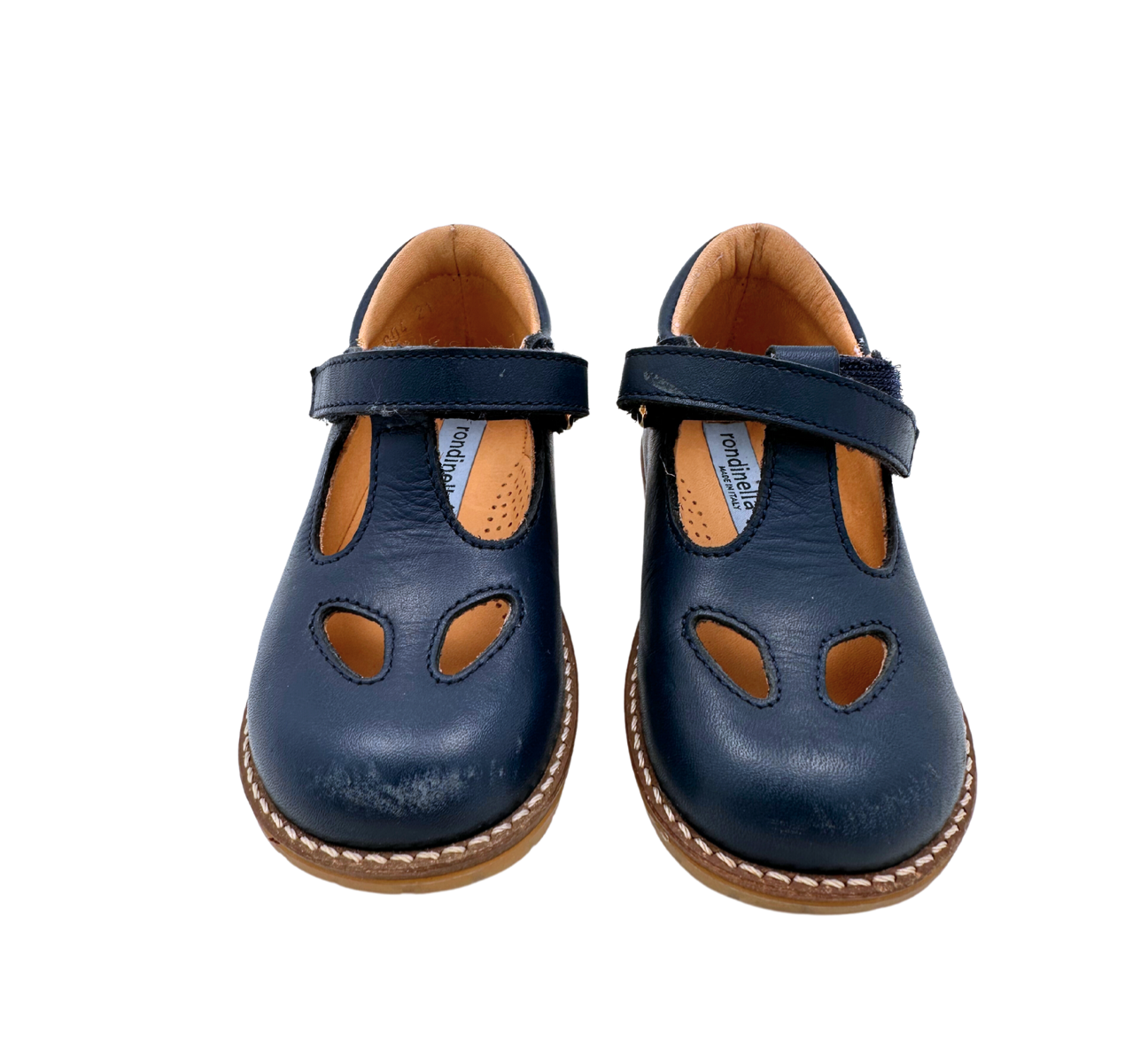 RONDINELLA - Marineblaue Babyschuhe mit Klettverschluss - Größe 21