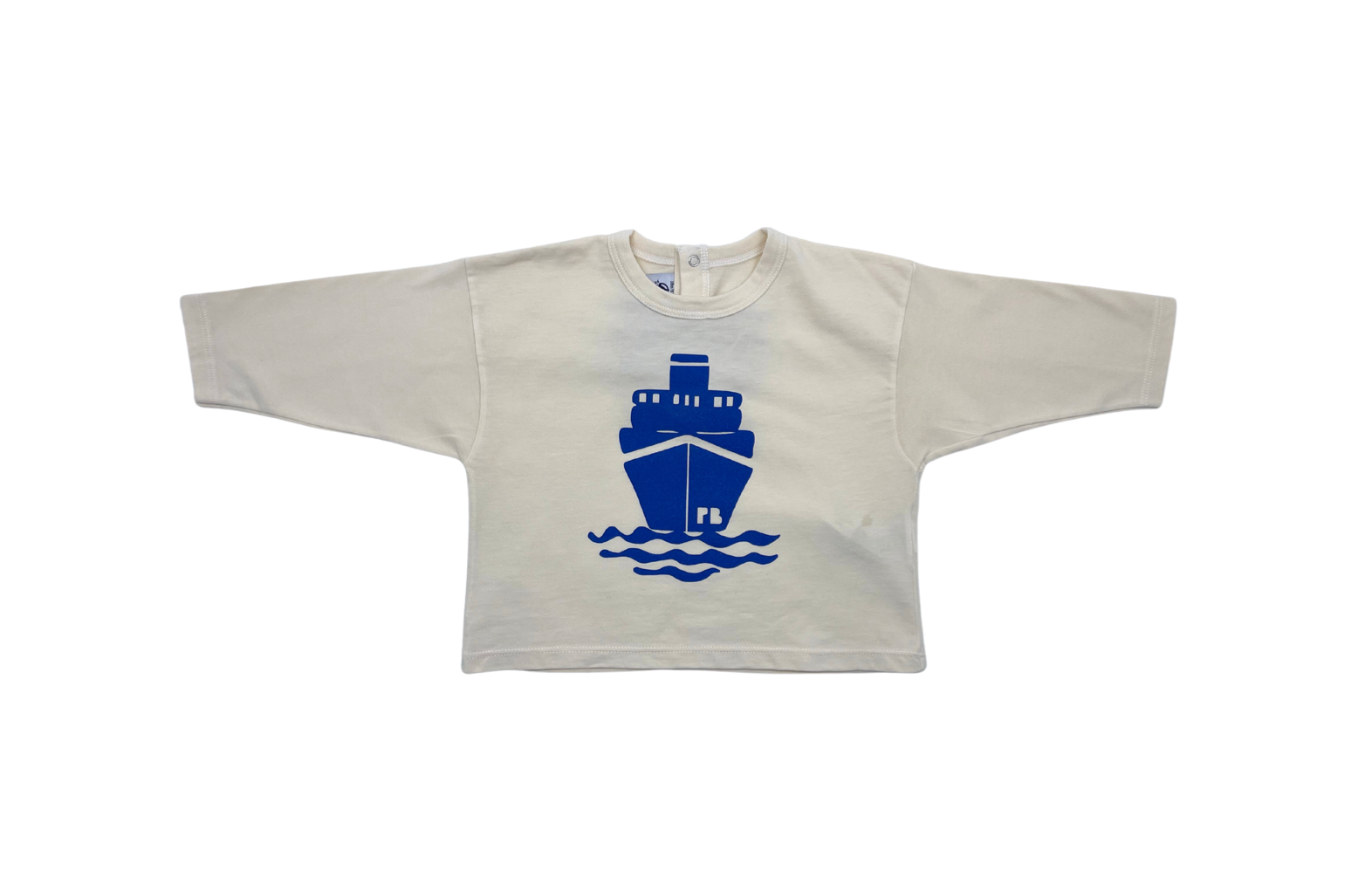 PETIT BATEAU - T-shirt oversized beige - 18 mois