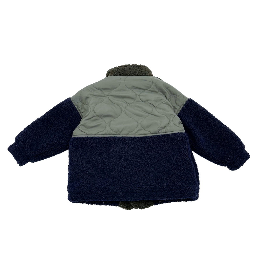 FINGER IN THE NOSE - Blaue und khakifarbene Daunenjacke - 2 Jahre