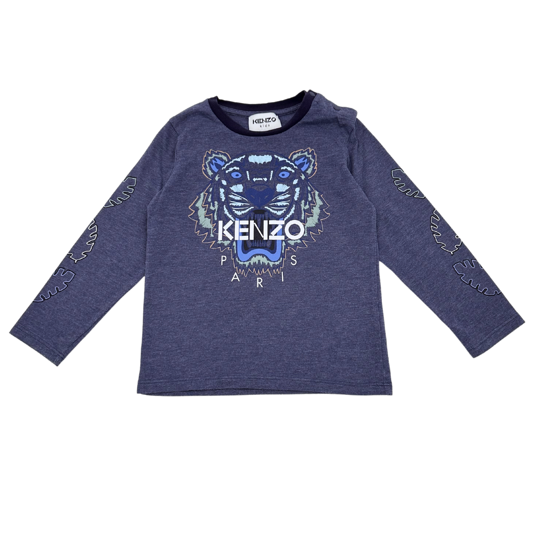 KENZO - T-shirt à manches longues imprimé tigre - 3 ans