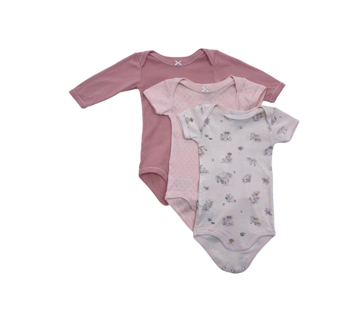 PETIT BATEAU - Lot de 3 bodies et 2 pyjamas - 3 mois