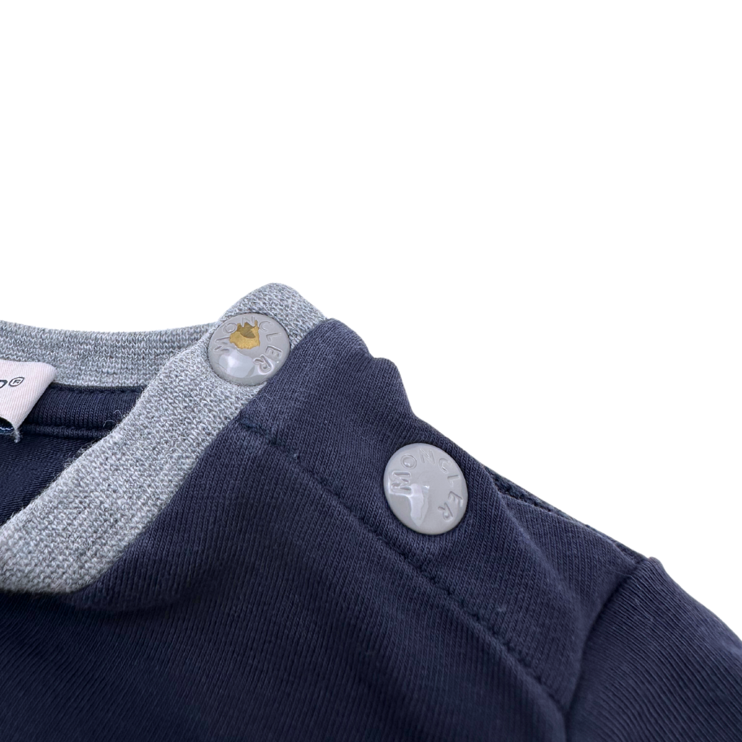 MONCLER - Ensemble short et t-shirt bleu marine - 12/18 mois