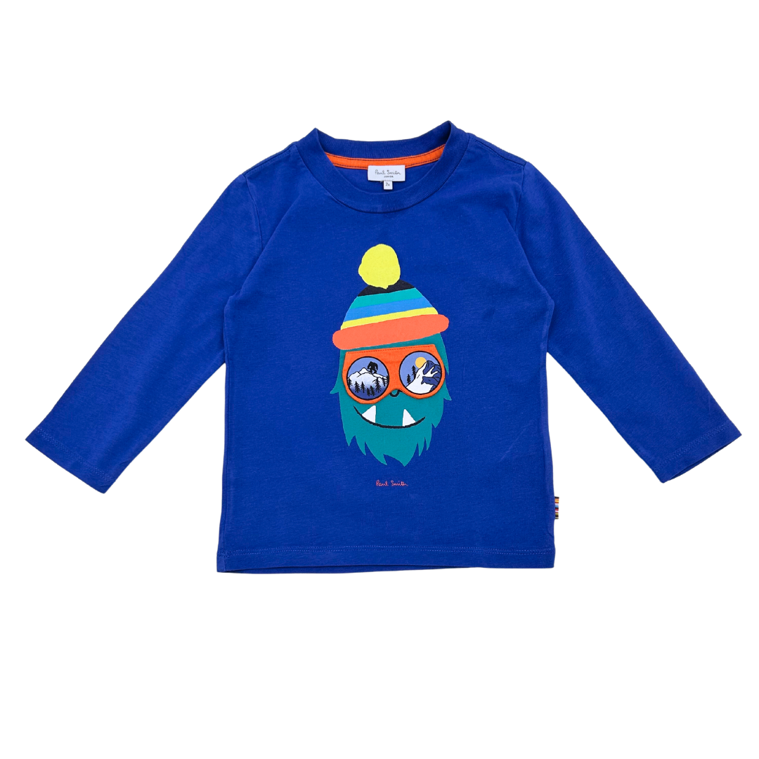 PAUL SMITH - T-shirt à manches longues bleu - 2 ans
