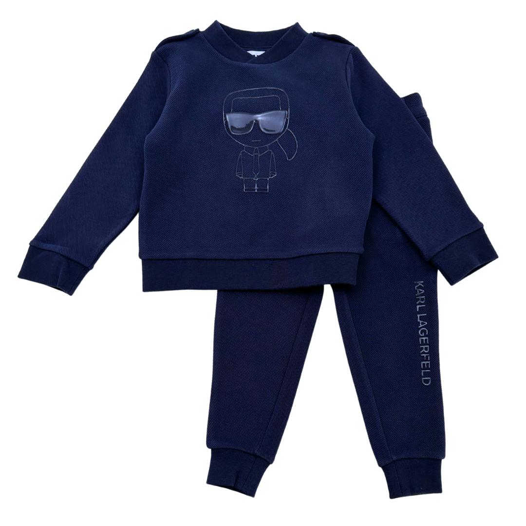 KARL LAGERFELD - Marineblaues Set (neu) - 3 Jahre