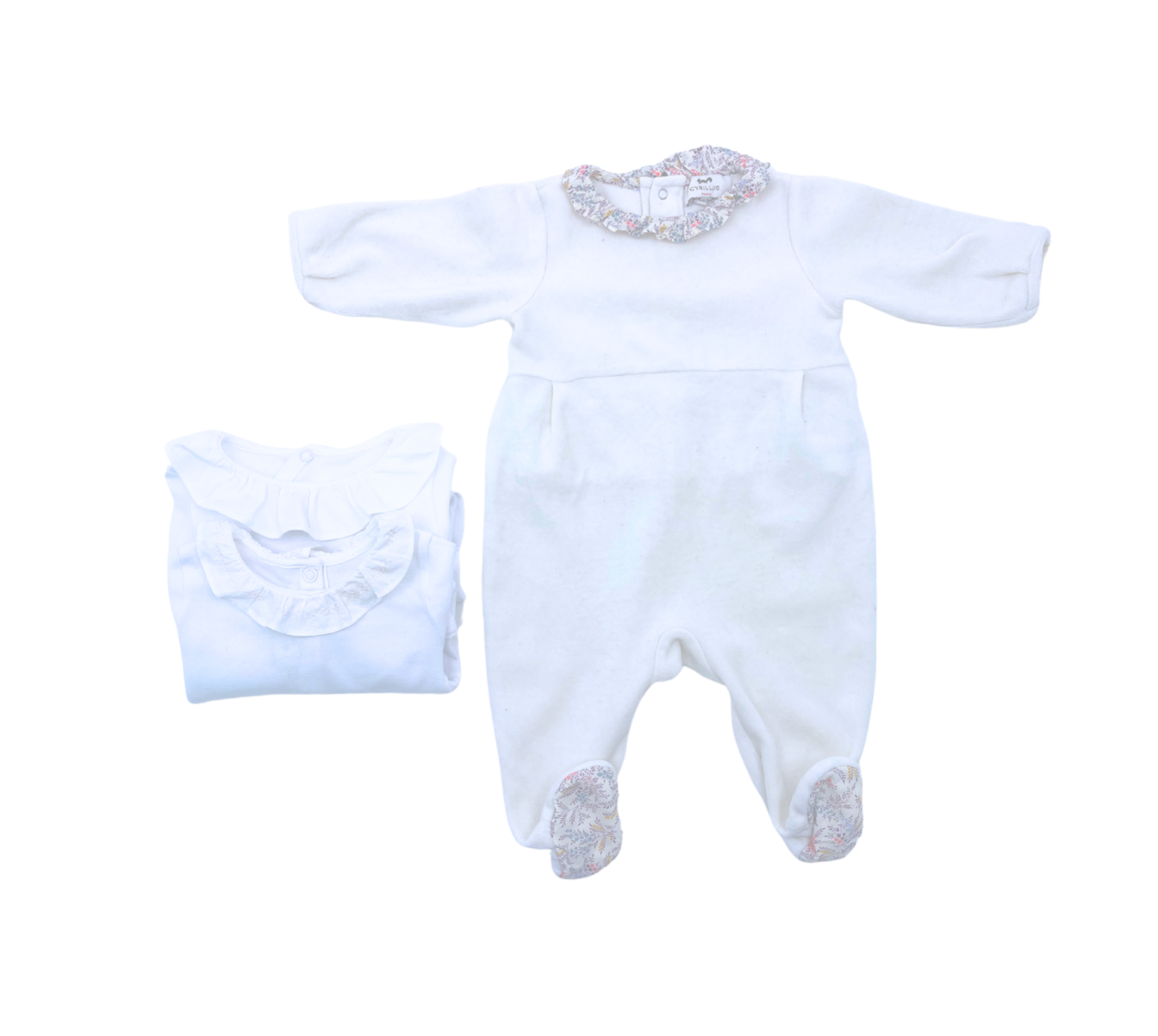 CYRILLUS ET JACADI - Lot de 2 bodies et 1 pyjama - 3 mois