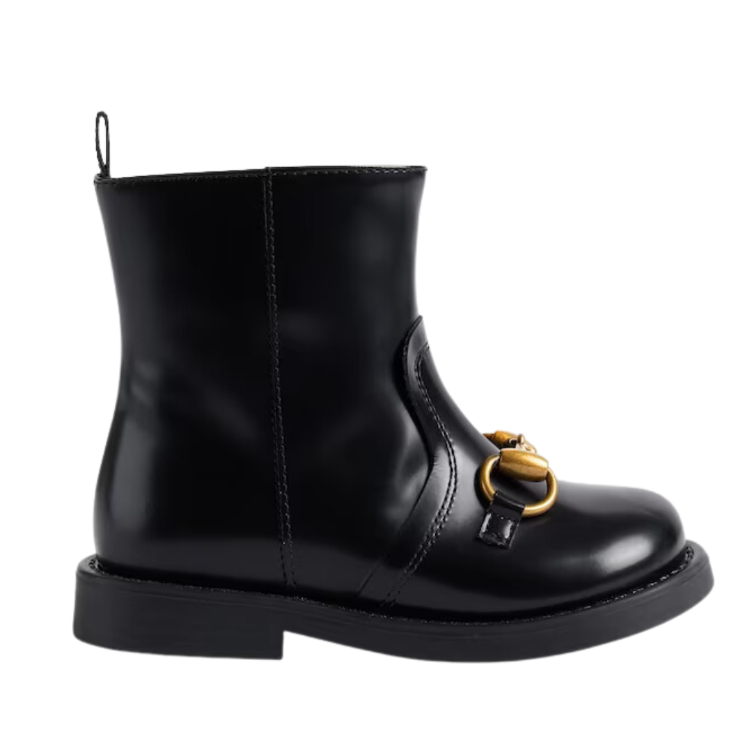 GUCCI - Bottes noires avec boucle Gucci - 22