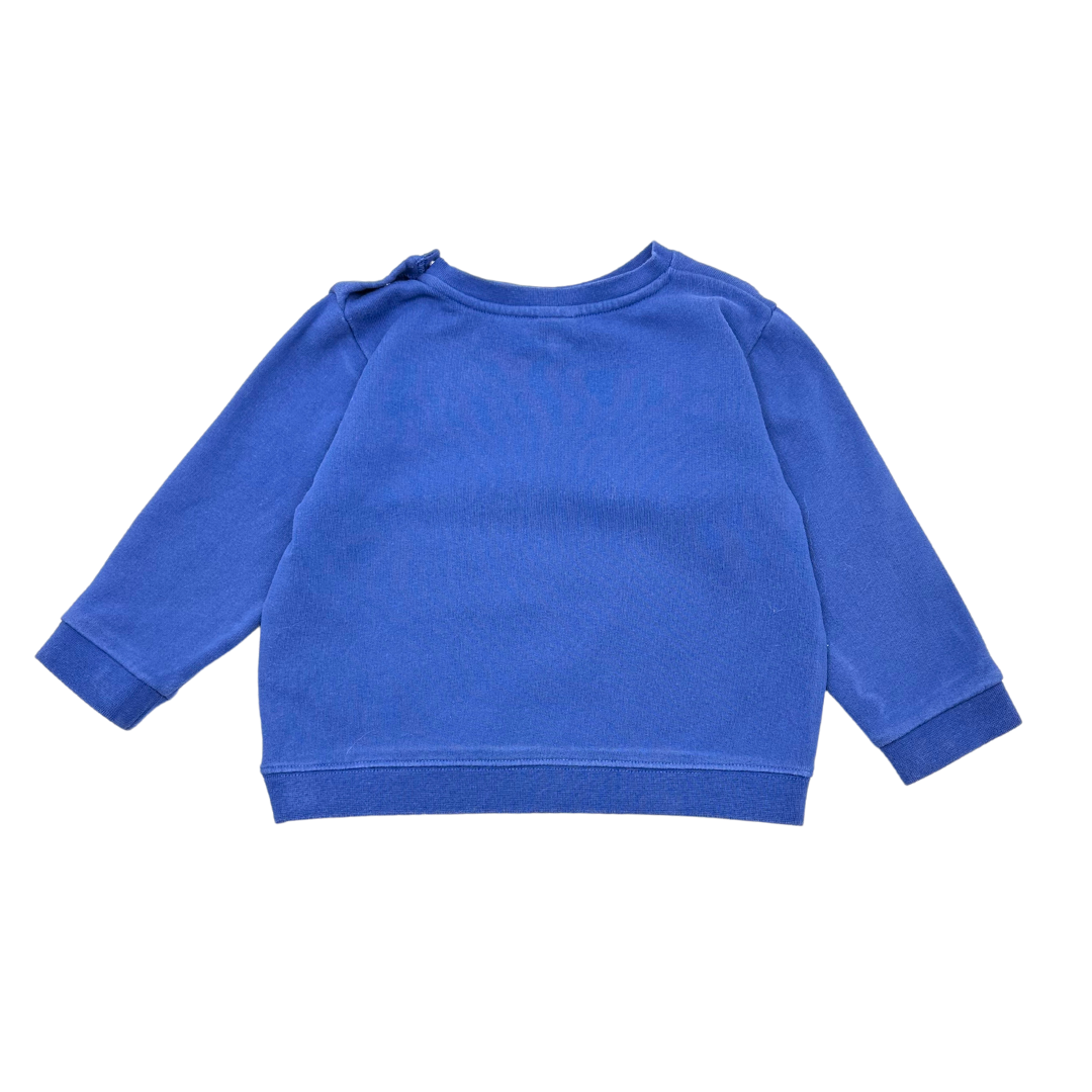 BONTON - Sweat bleu "Slow down" - 3 ans
