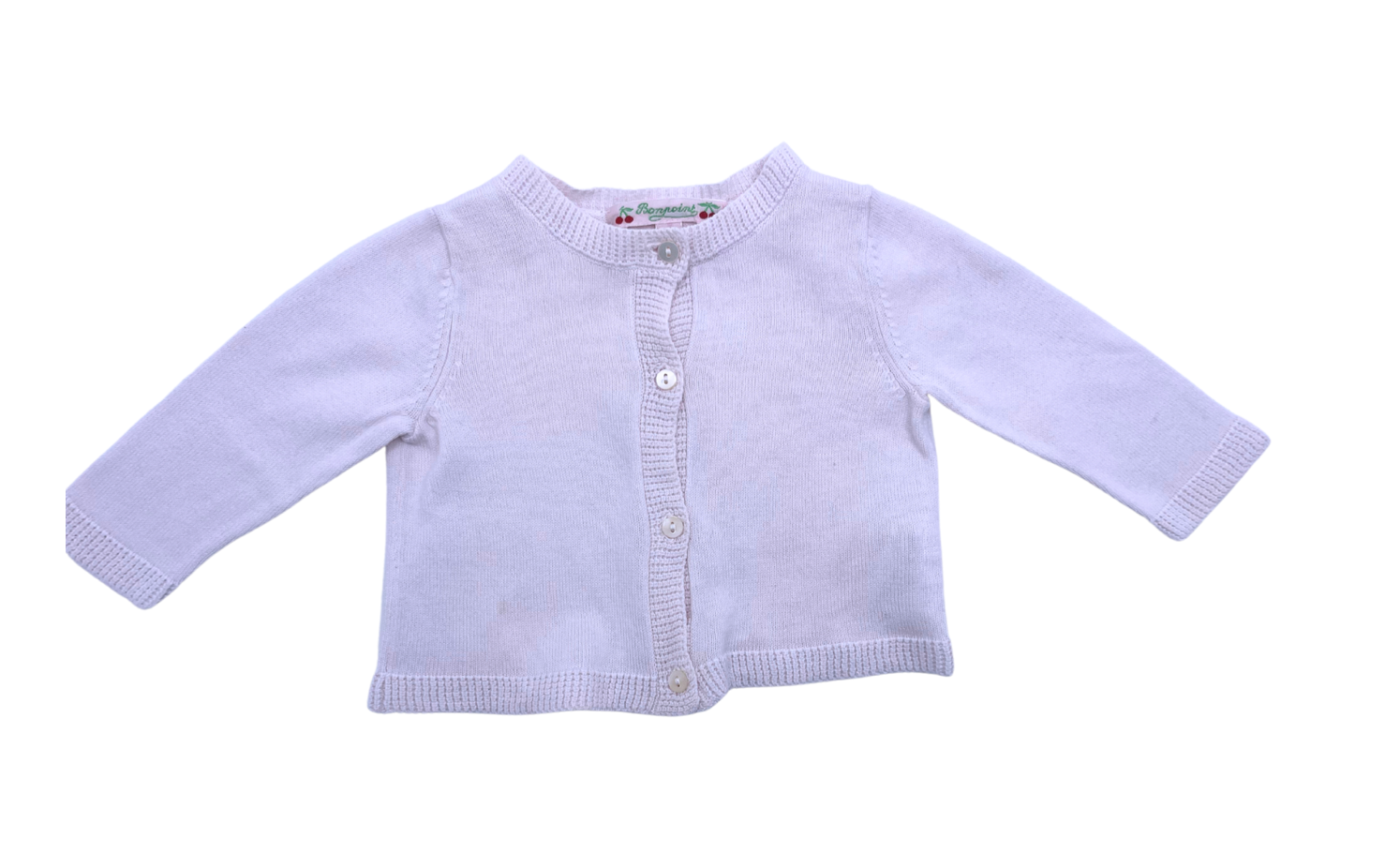 BONPOINT - Cardigan en coton rose - 3 mois