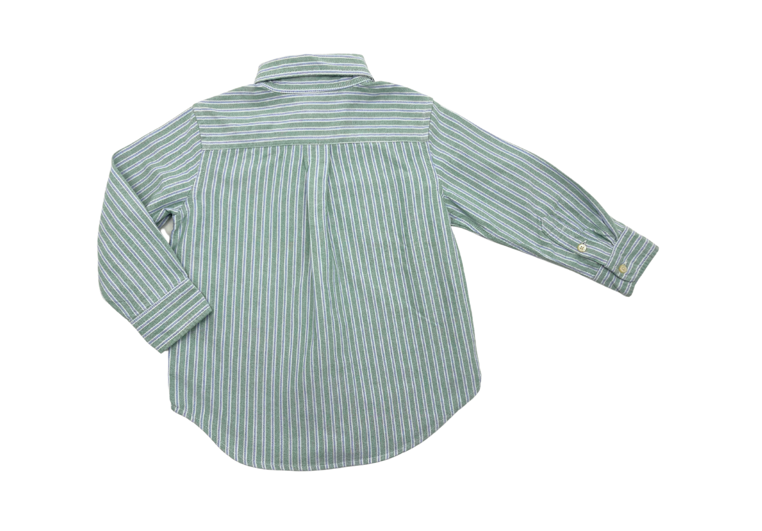 RALPH LAUREN - Chemise verte à rayures - 2 ans