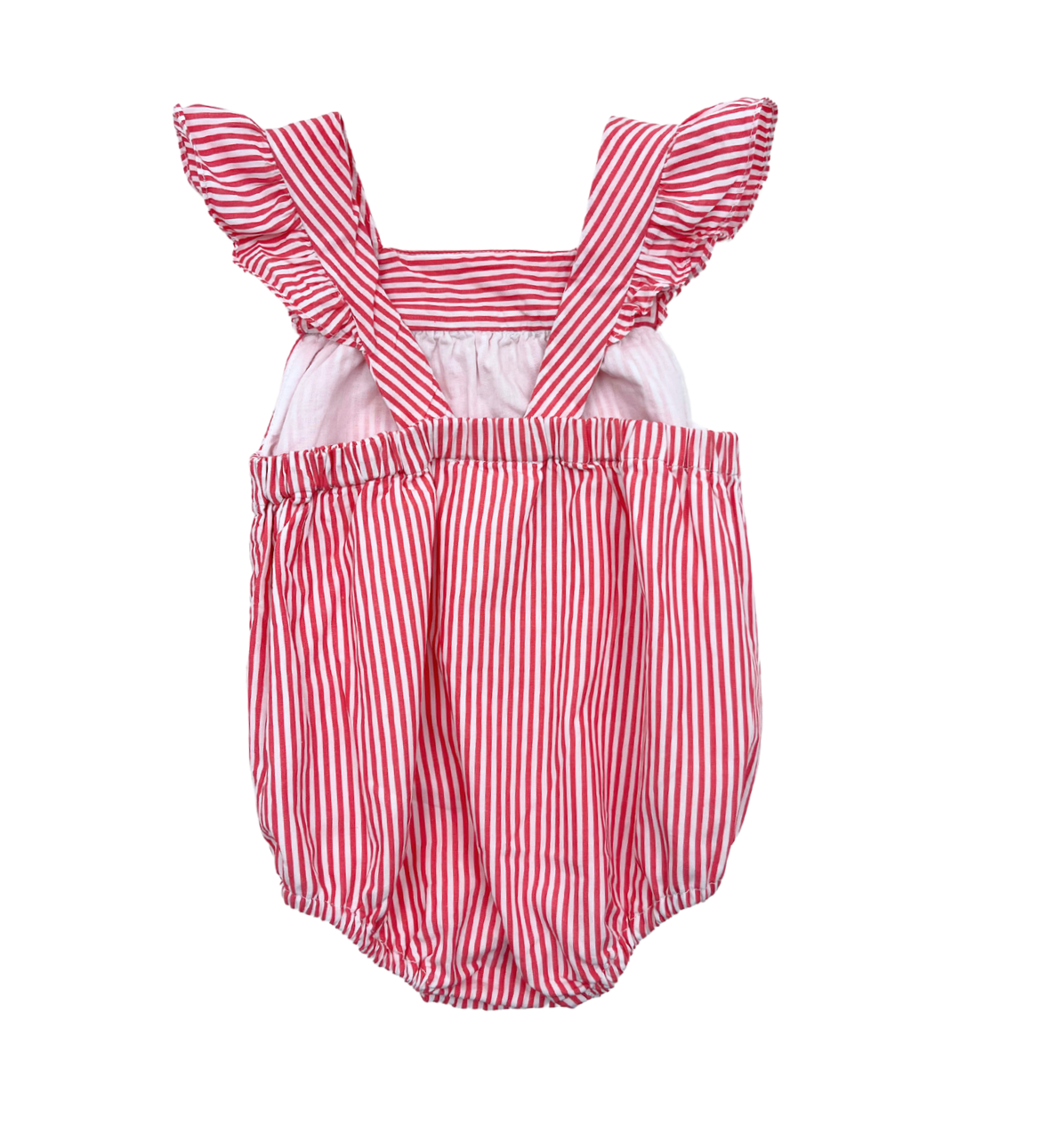 JACADI - Barboteuse rayée rouge - 6 mois