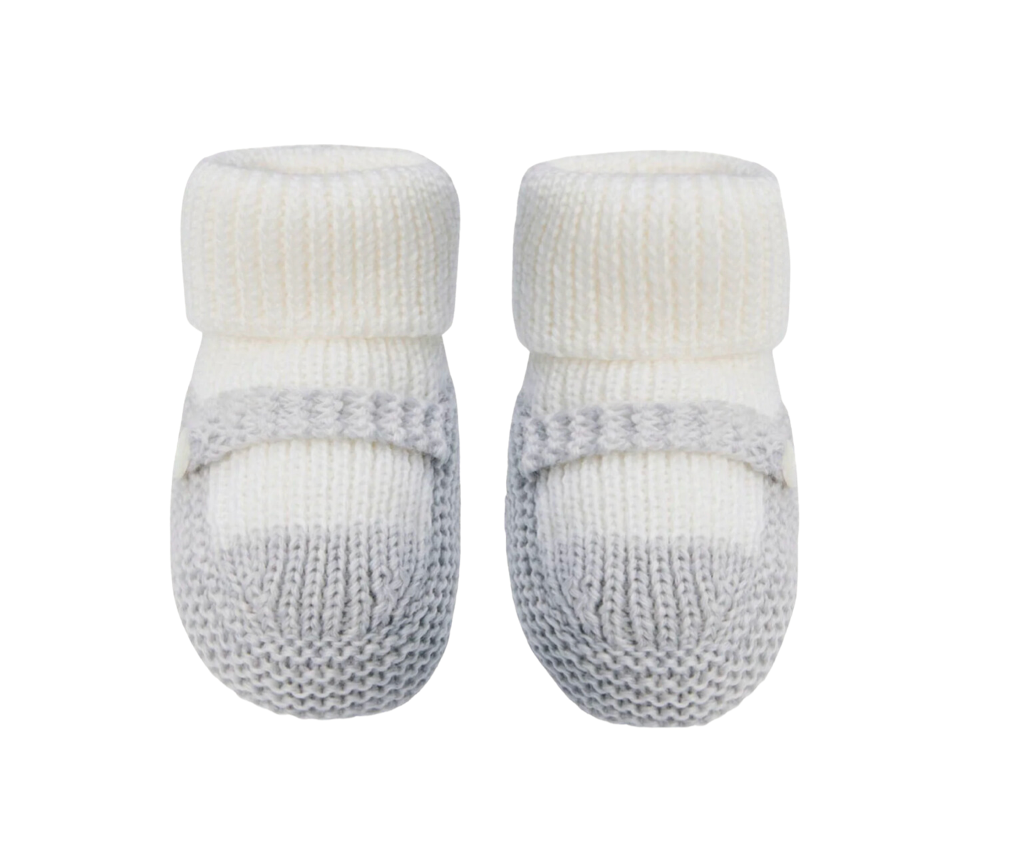 MOLLI - Chaussons gris et blancs - 0/3 mois
