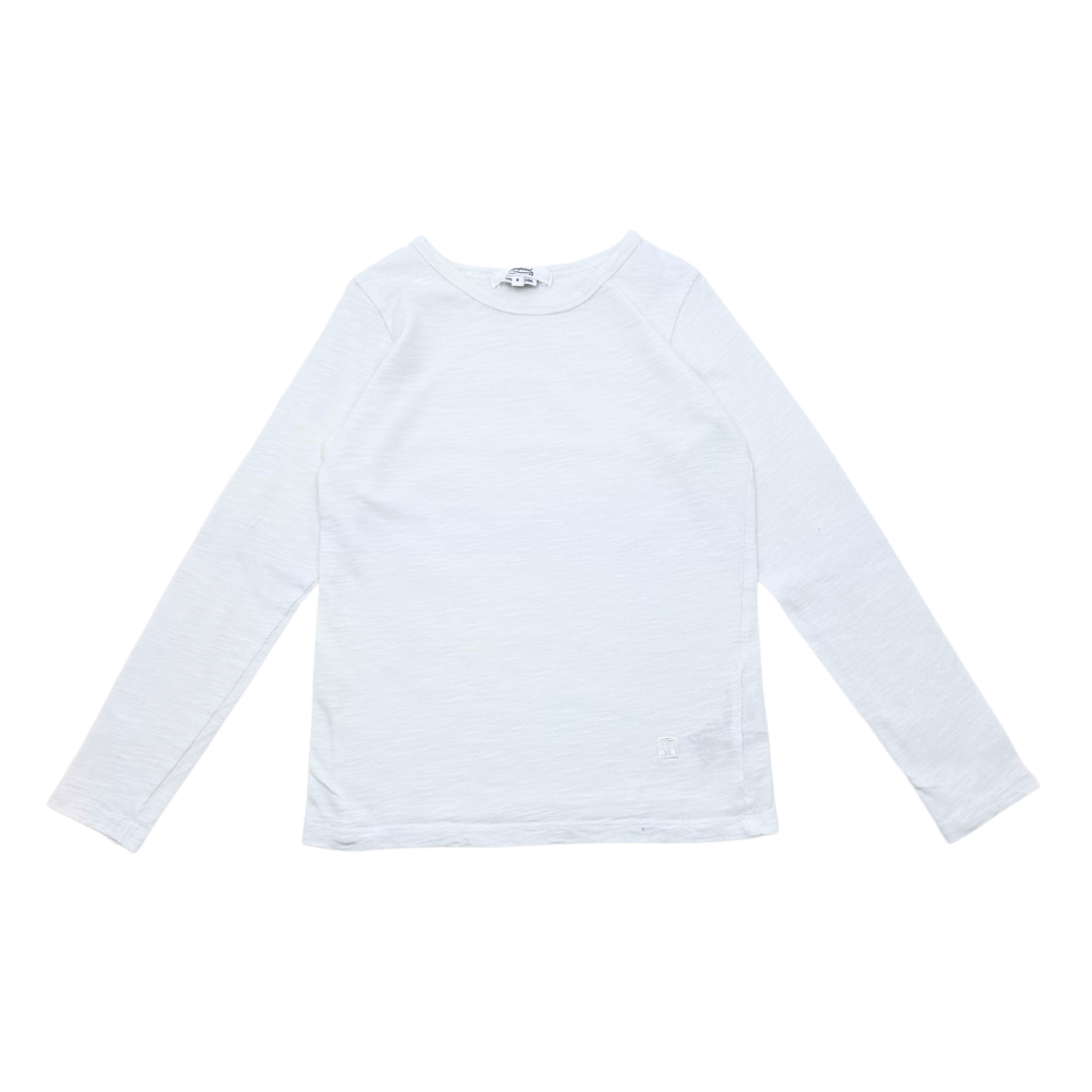 BONPOINT - White long-sleeved T-shirt - 8 years
