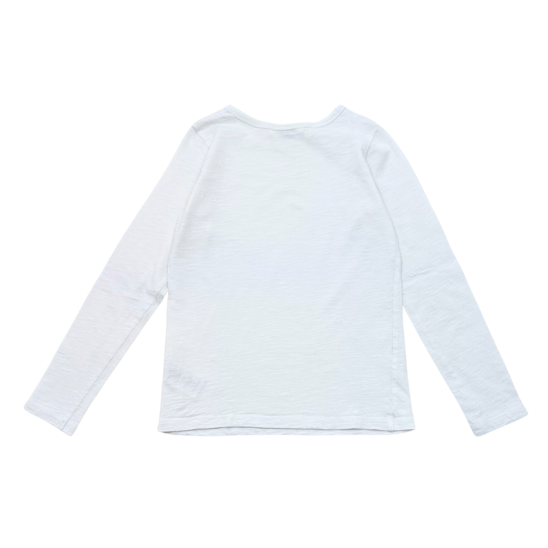 BONPOINT - White long-sleeved T-shirt - 8 years